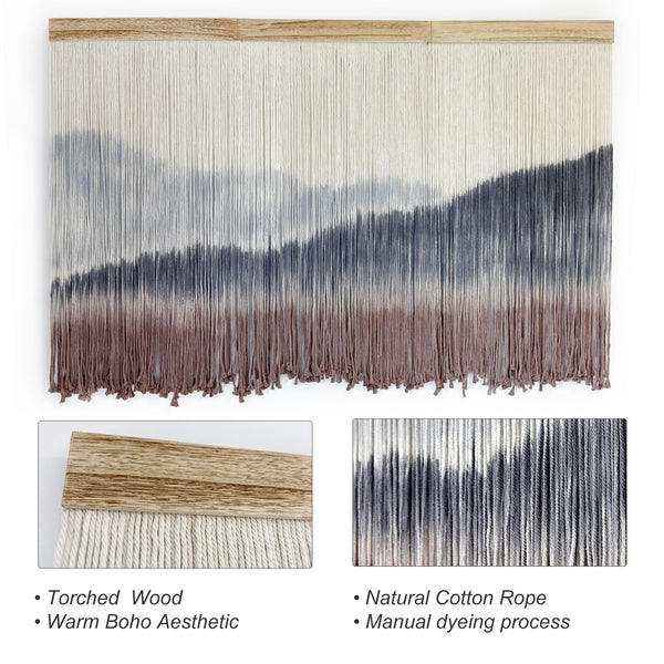 Extra Large Mountain Dip-Dye Macrame Wall Hanging
