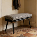 32" Retro Upholstered Entryway Bench with Removable Cushion