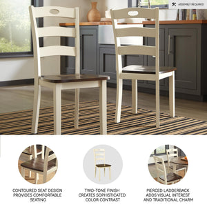 Cottage Ladderback Dining Chair Set of 2