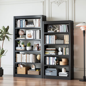 69" Tall Metal 5-Tier Bookcase with Adjustable Shelves