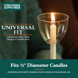 Clear Plastic Candle Drip Protectors – Wax Catchers for Candlesticks