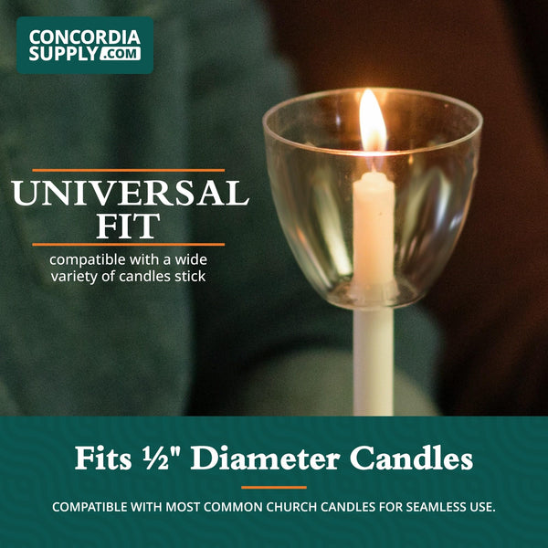 Clear Plastic Candle Drip Protectors – Wax Catchers for Candlesticks