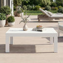 Aluminum Outdoor Patio Coffee Table – All-Weather Rectangle Metal Table