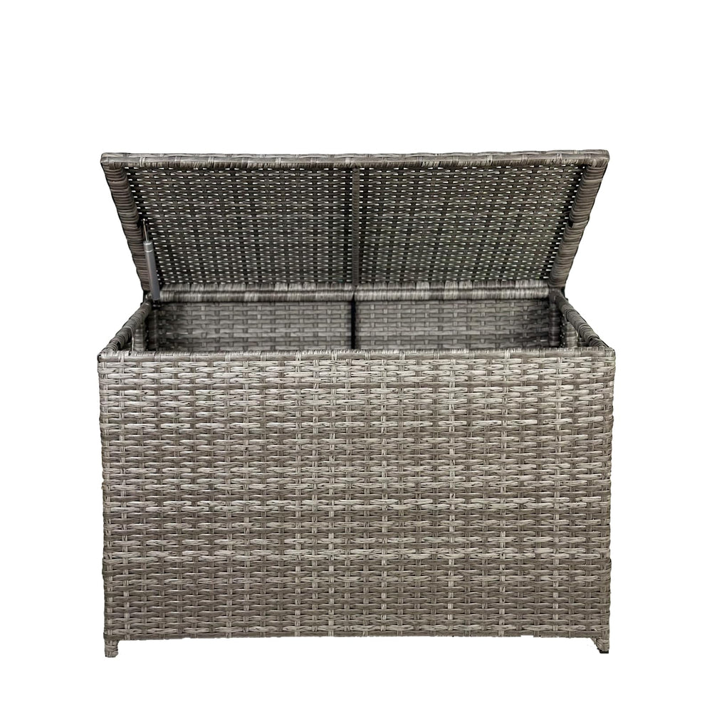 Handwoven Wicker Storage Trunk with Stay-Open Lid