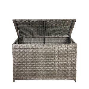 Handwoven Wicker Storage Trunk with Stay-Open Lid