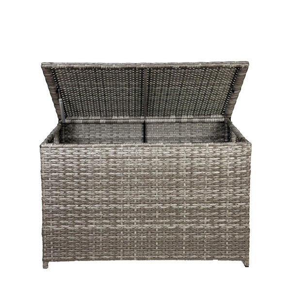 Handwoven Wicker Storage Trunk with Stay-Open Lid