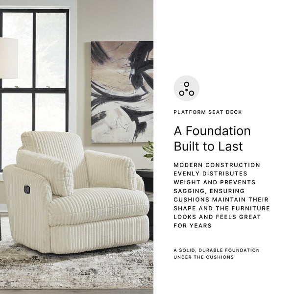 Swivel Glider Rocker Recliner with Bolster Pillows and Hidden Storage