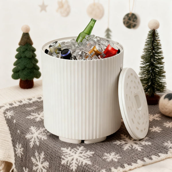 Outdoor Cooler Side Table with Removable Lid and Storage