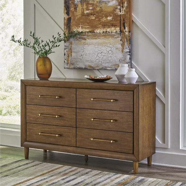 6-Drawer Dresser & 5-Drawer Chest – Dark Brown