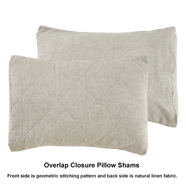 French Linen Quilt Set – 3 Piece Bedding Set