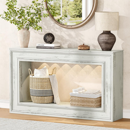 55" Console Table with LED Lights & Storage