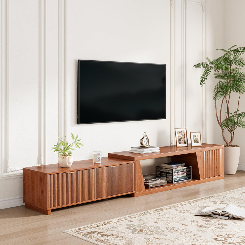 Extendable TV Stand with Storage Cabinet