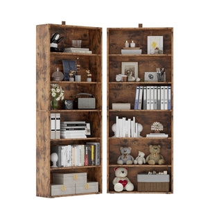6-Tier Bookcase Set of 2 — 70" Tall