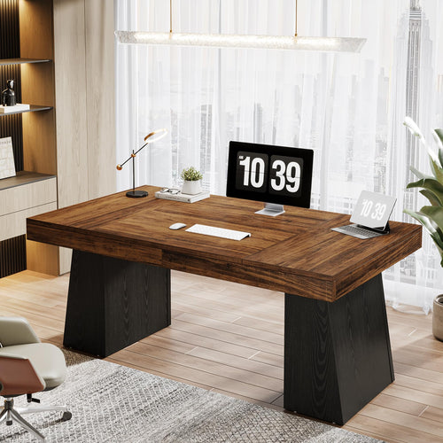 55-Inch Double Pedestal Executive Desk