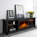 70-Inch Electric Fireplace TV Stand with Storage Shelves