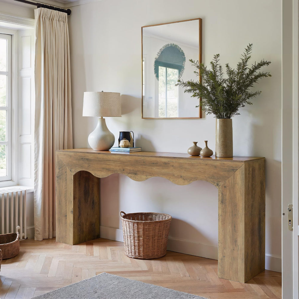63" Wavy Console Table with Storage