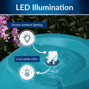 Antique Jar Outdoor Water Fountain with LED Lights