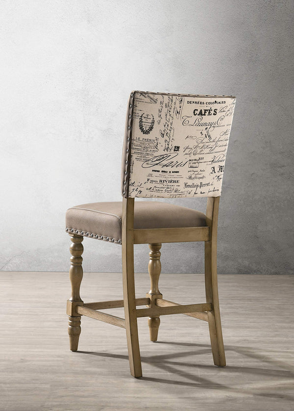7-Piece Counter Height Dining Set with Nailhead Chairs – Driftwood