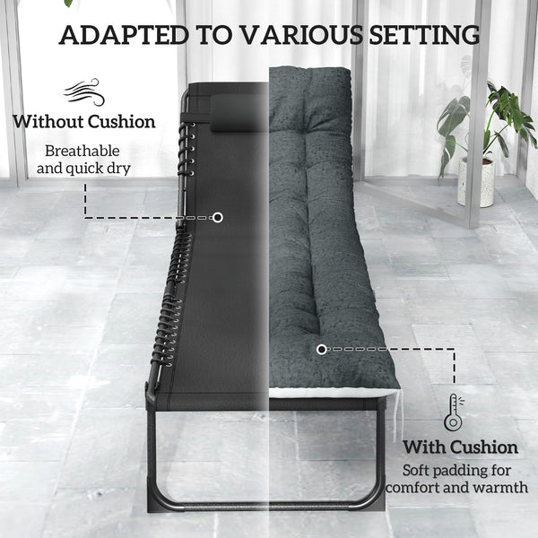 Folding Outdoor Chaise Lounge Chair Set of 2 with Adjustable Backrest