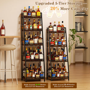 5-Tier Trapezoid Wine & Liquor Rack