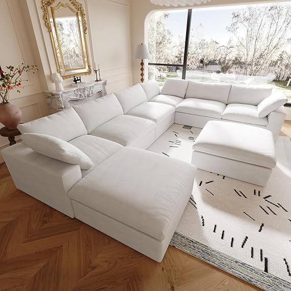 8-Piece Modular Sectional Sofa with Removable Covers