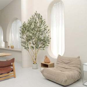 Large Artificial Olive Tree with Realistic Leaves and Olives