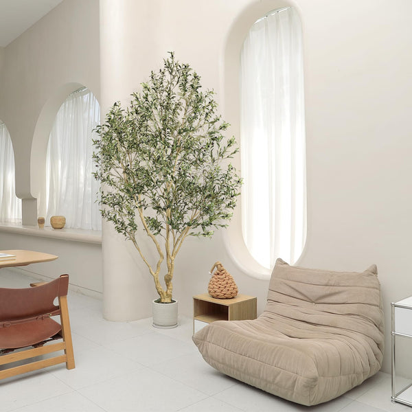 Large Artificial Olive Tree with Realistic Leaves and Olives