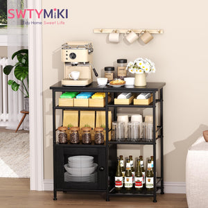 Farmhouse Coffee Bar Cabinet with Doors