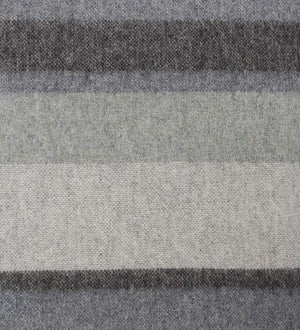 Alpaca Merino Wool Throw Blanket – Multicolor Striped, 72" x 60"