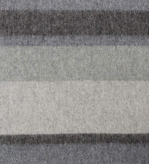 Alpaca Merino Wool Throw Blanket – Multicolor Striped, 72" x 60"