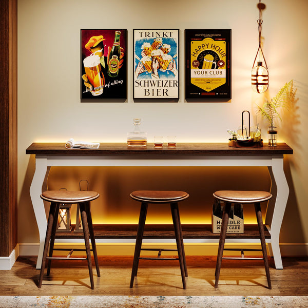 70.9" 2-Tier Sofa Console Table