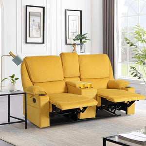 2-Seat Reclining Loveseat with Console & Cup Holders