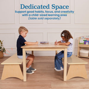 Kids Wooden Bench – Birch Plywood, Montessori-Inspired
