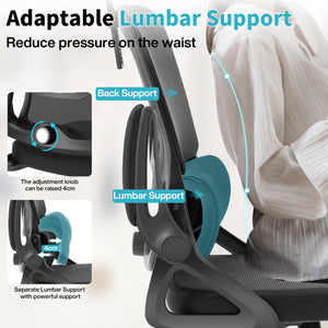 Ergonomic High-Back Mesh Office Chair with Lumbar Support