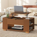 Lift Top Coffee Table with Hidden Storage & Adjustable Shelves