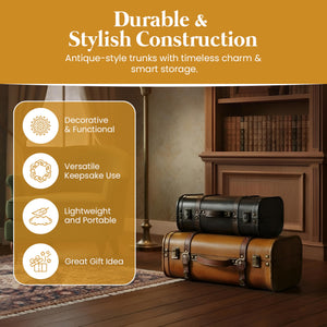 Vintage Keepsake Trunk & Suitcase Set
