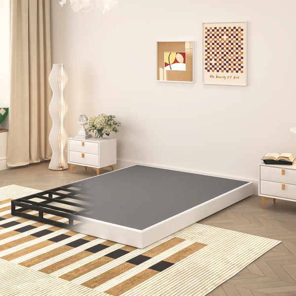 5 Inch Low Profile Metal Box Spring Mattress Foundation – Noise-Free, 3000 lbs