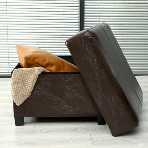 Foldable Storage Ottoman with Hidden Storage