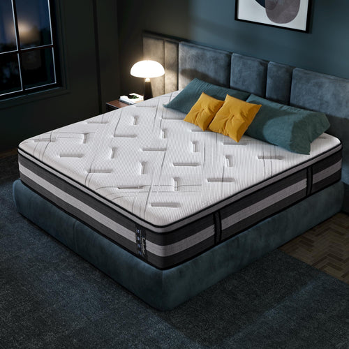 Euro Top Hybrid Mattress – Medium Plush, Memory Foam, 14 Inch