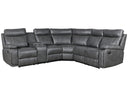 L-Shaped Manual Reclining Sectional Sofa with Storage & Cup Holders