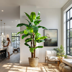 Tall Artificial Banana Tree — Indoor Outdoor Faux Tropical Plant
