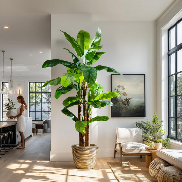 Tall Artificial Banana Tree — Indoor Outdoor Faux Tropical Plant