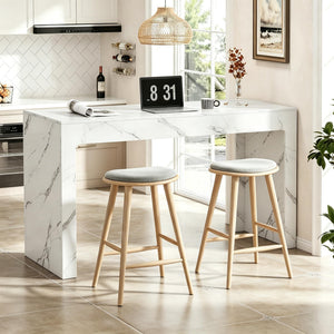 55" Faux Marble Bar Table