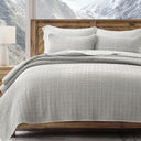 Stonewashed Cotton Waffle Quilt Set with Pillow Shams
