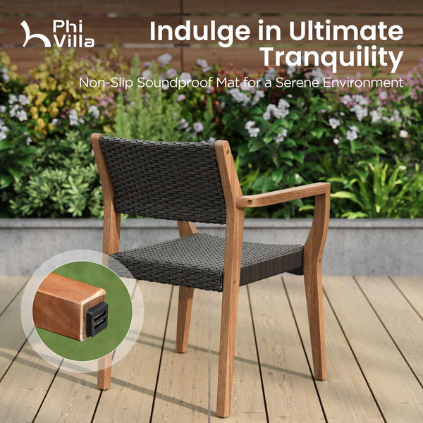 7-Piece Extendable Acacia Wood Outdoor Dining Set – Teak