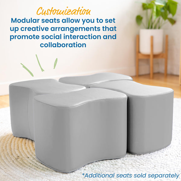 Toddler Modular Foam Stool Set – Flexible Seating, 2-Pack