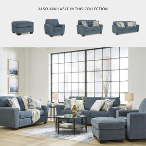 Contemporary Loveseat with Accent Pillows | 63" W Fabric Upholstery