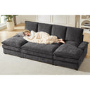 Modular U-Shaped Sectional Sofa with Ottoman