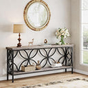 Narrow Sofa Console Table with 2-Tier Storage, 70.9"