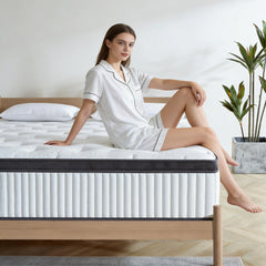 12-Inch Hybrid Memory Foam Mattress – Medium Firm, Pillow Top